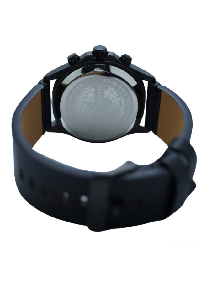 Analogue + Digital Round Leather Men's Watch WH-24BB - Image 2